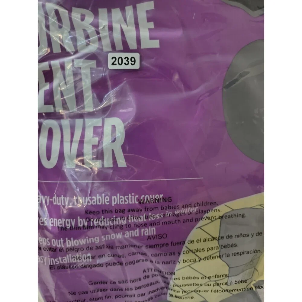 MD Turbine Vent Cover Heavy Duty Reusable Plastic 22